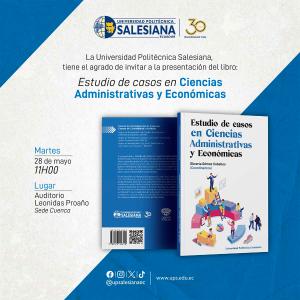 Afiche de la Presentación del libro: Estudios de casos en ciencias administrativas y económicas